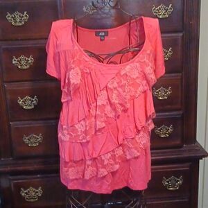 ARB Pink lace layered top